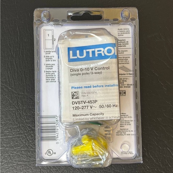 *BRAND NEW* Lutron (DVSTV-453PH-WH) Diva 0–10 V Control Dimmer - Picture 2 of 5
